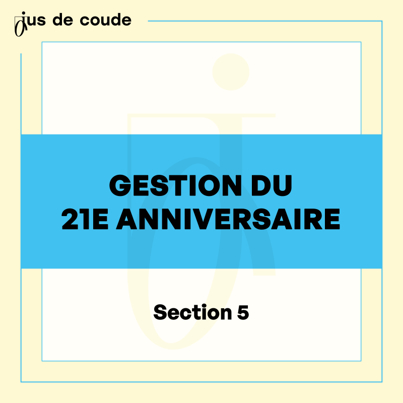 6 - Gestion du 21e anniversaire